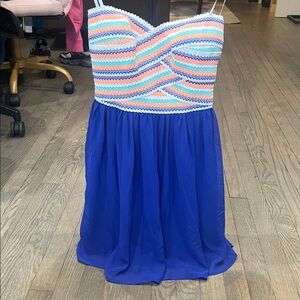 B Darlin Multicolor Strapless Dress